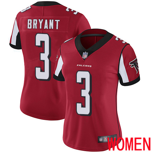 Atlanta Falcons Limited Red Women Matt Bryant Home Jersey NFL Football #3 Vapor Untouchable